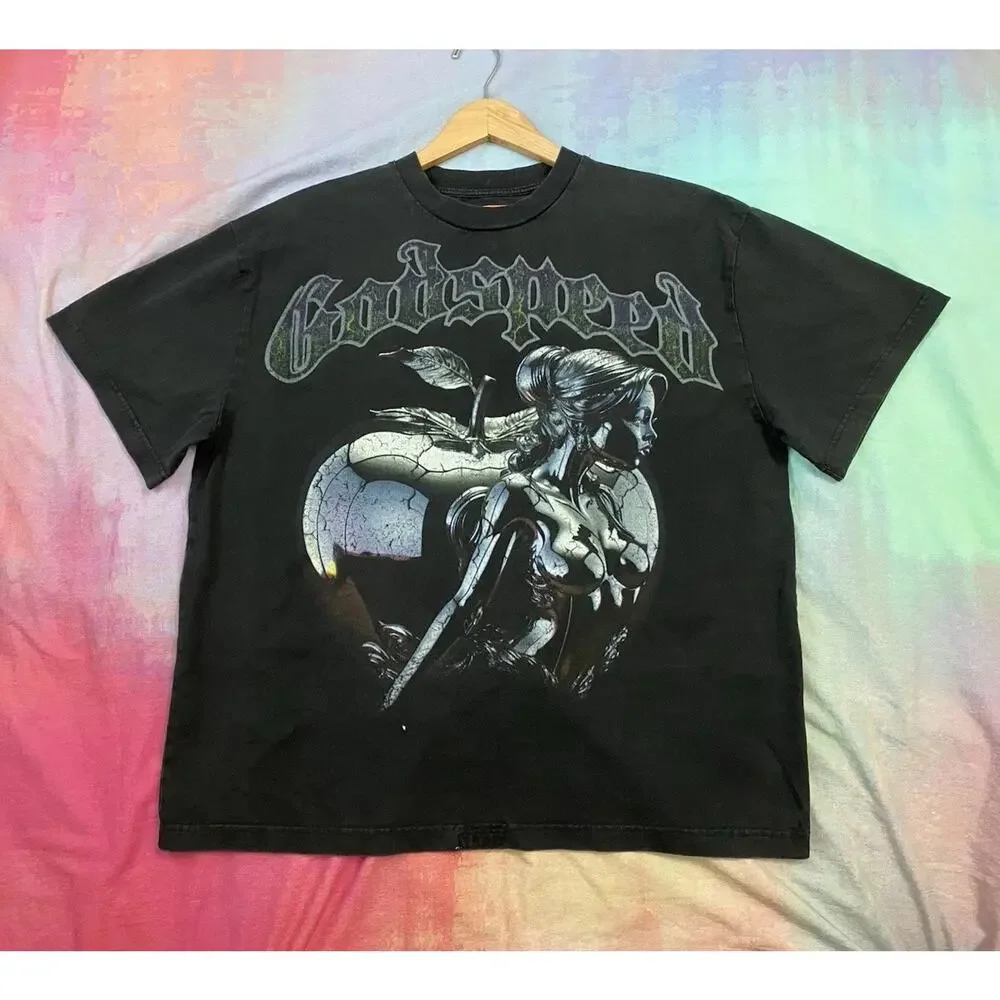Godspeed F/W 2023 Archives Firturistic Woman T Shirt Boxy Graphic Tee Sz M Alt - Picture 2 of 8